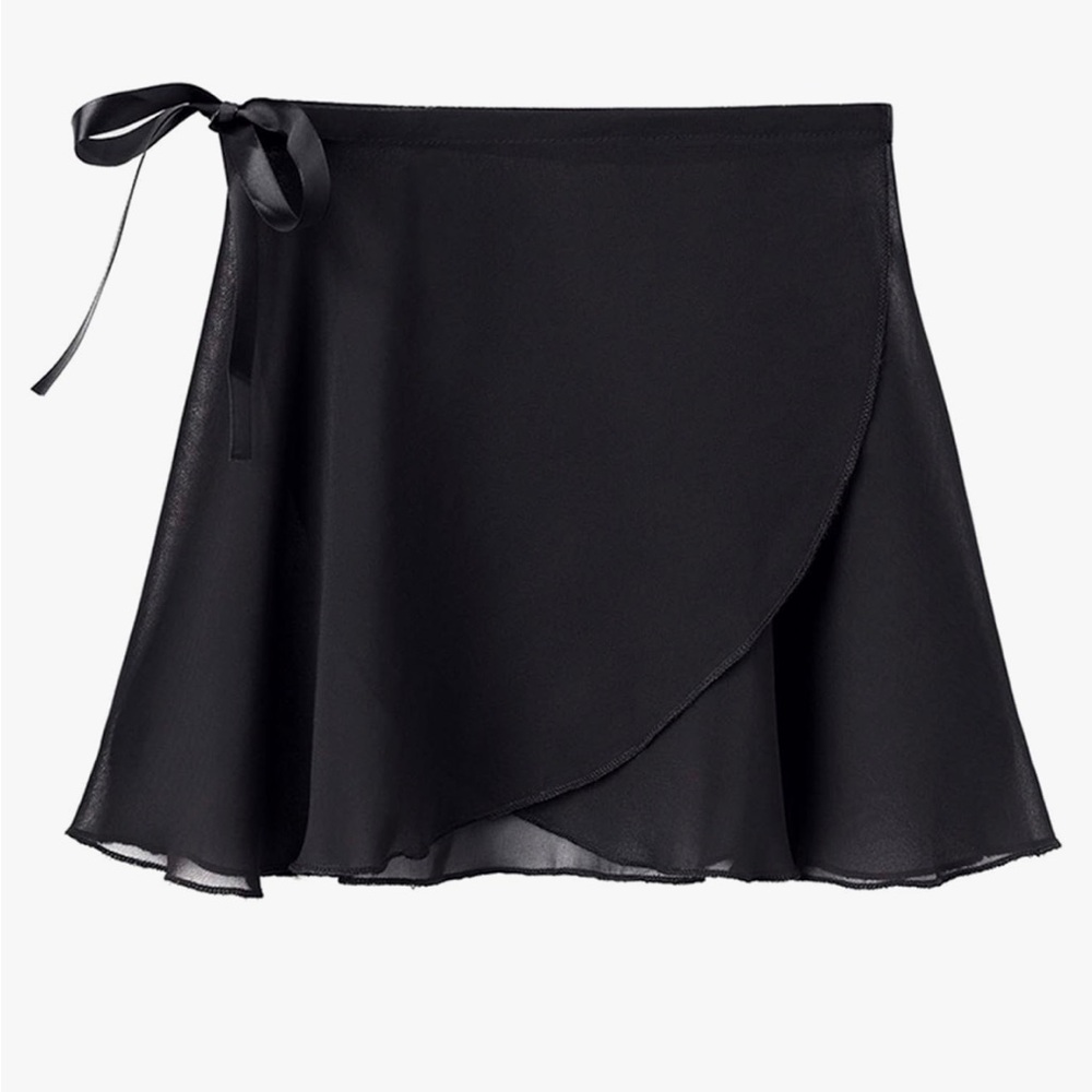 Black ballet wrap skirt